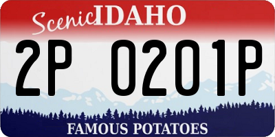 ID license plate 2P0201P