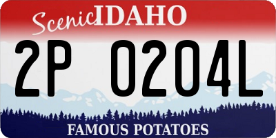 ID license plate 2P0204L