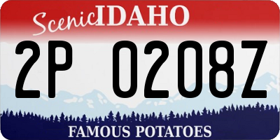 ID license plate 2P0208Z