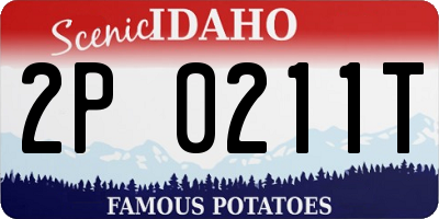 ID license plate 2P0211T