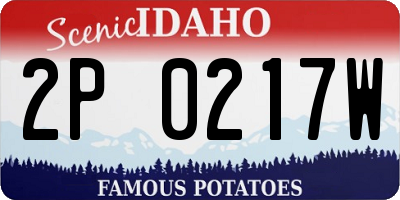 ID license plate 2P0217W