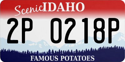 ID license plate 2P0218P