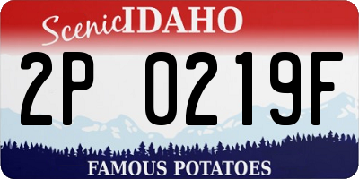 ID license plate 2P0219F