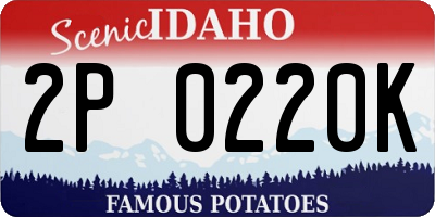 ID license plate 2P0220K