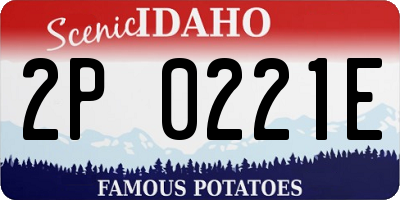 ID license plate 2P0221E