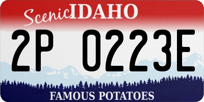 ID license plate 2P0223E