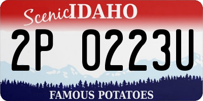 ID license plate 2P0223U