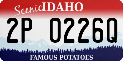 ID license plate 2P0226Q