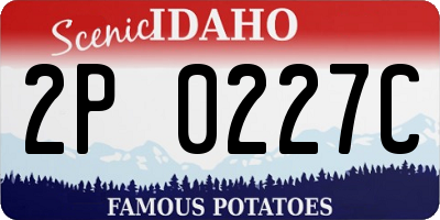 ID license plate 2P0227C