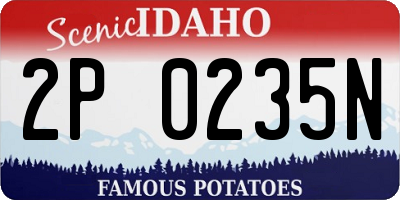 ID license plate 2P0235N