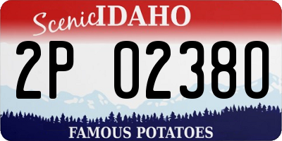 ID license plate 2P0238O