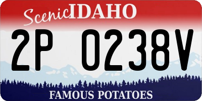 ID license plate 2P0238V