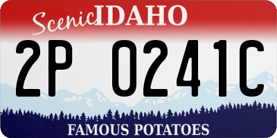 ID license plate 2P0241C