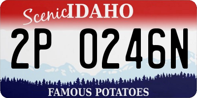 ID license plate 2P0246N