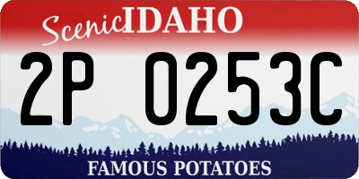 ID license plate 2P0253C