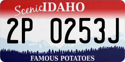 ID license plate 2P0253J