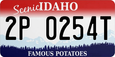 ID license plate 2P0254T