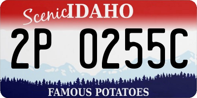 ID license plate 2P0255C