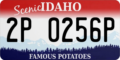 ID license plate 2P0256P