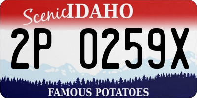 ID license plate 2P0259X