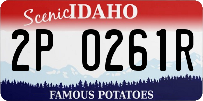 ID license plate 2P0261R