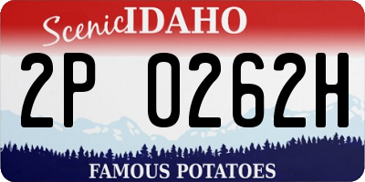 ID license plate 2P0262H