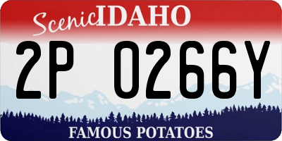 ID license plate 2P0266Y