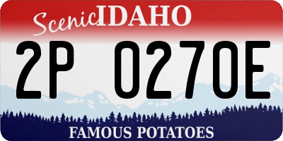 ID license plate 2P0270E