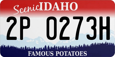 ID license plate 2P0273H