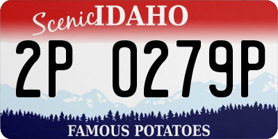 ID license plate 2P0279P