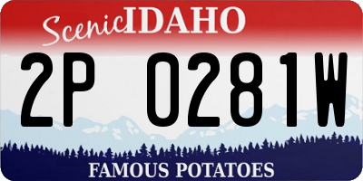 ID license plate 2P0281W
