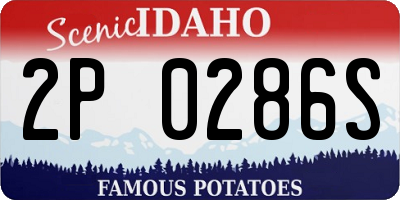 ID license plate 2P0286S