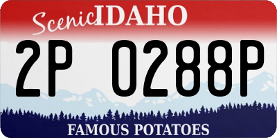 ID license plate 2P0288P