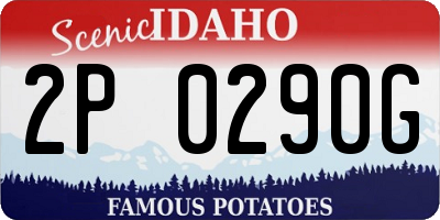 ID license plate 2P0290G