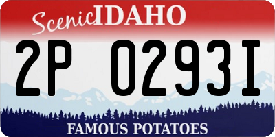 ID license plate 2P0293I