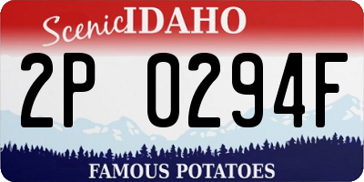 ID license plate 2P0294F