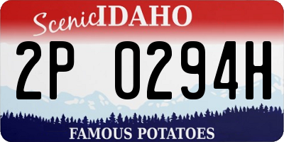 ID license plate 2P0294H