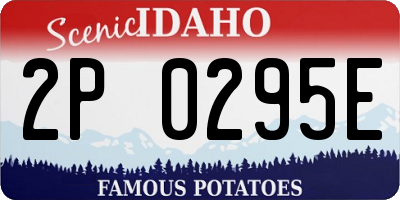 ID license plate 2P0295E