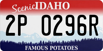 ID license plate 2P0296R