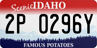 ID license plate 2P0296Y