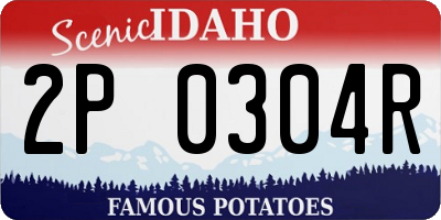 ID license plate 2P0304R