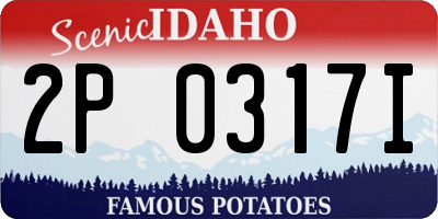 ID license plate 2P0317I