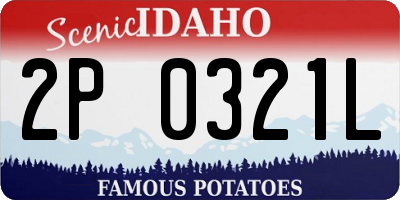 ID license plate 2P0321L