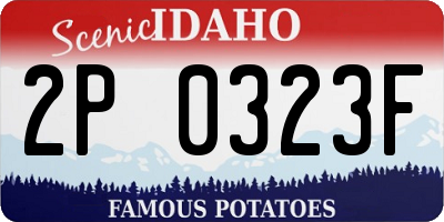 ID license plate 2P0323F