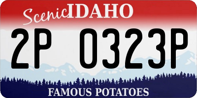 ID license plate 2P0323P