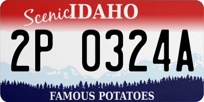 ID license plate 2P0324A