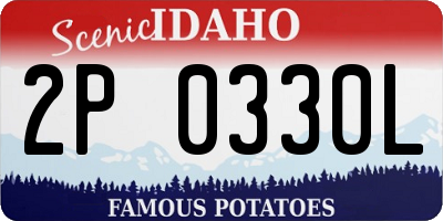 ID license plate 2P0330L