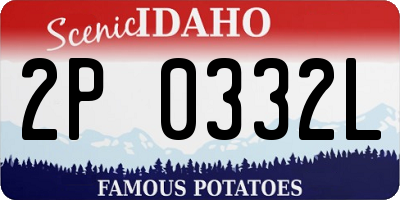 ID license plate 2P0332L