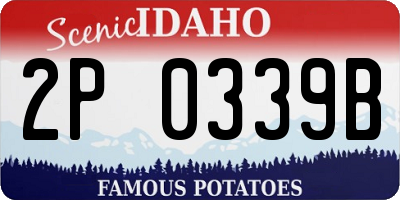 ID license plate 2P0339B