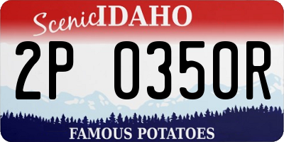ID license plate 2P0350R